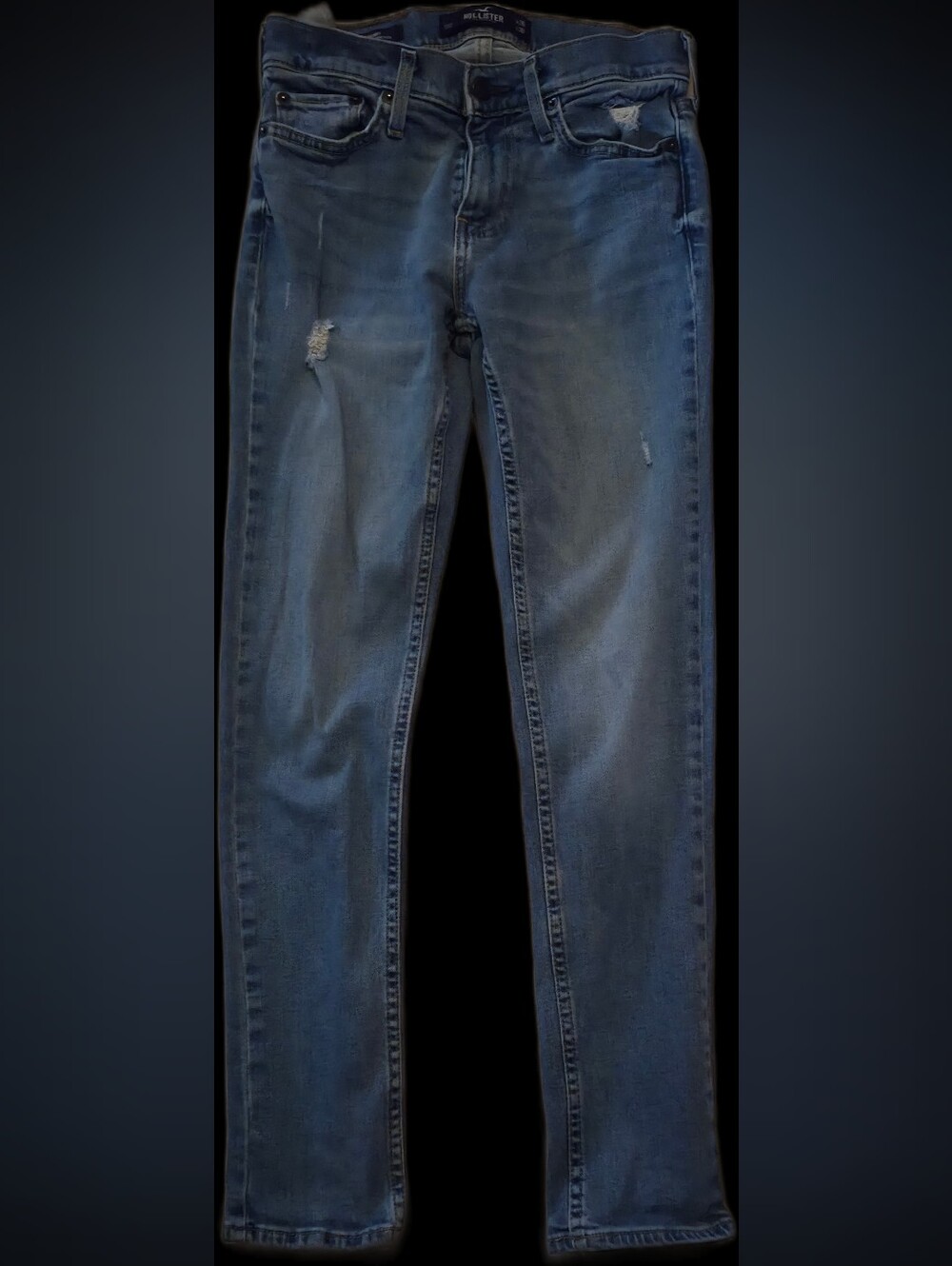 Wallflower Men's Skinny Distressed Dark Blue Jeans